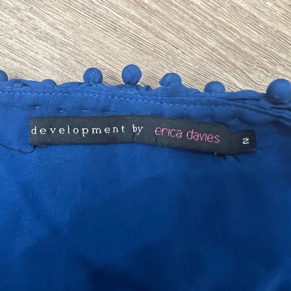 development by Erica Davies blue mini dress size 2 - Picture 10 of 10